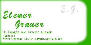 elemer grauer business card